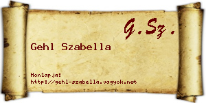 Gehl Szabella névjegykártya